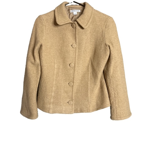 TAN wool Pendleton blazer - Picture 3 of 4